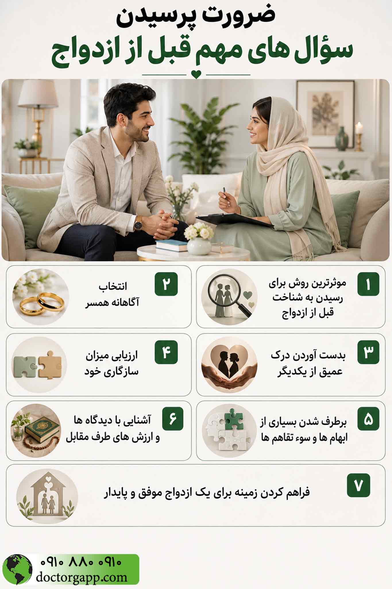 پرسیدن سؤال های مهم قبل از ازدواج 