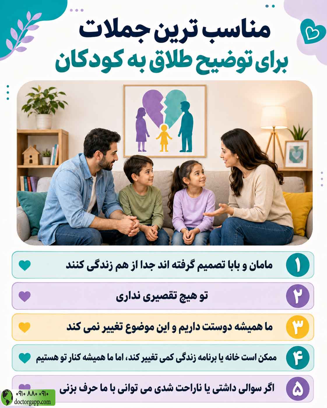 توضیح طلاق برای بچه ها 